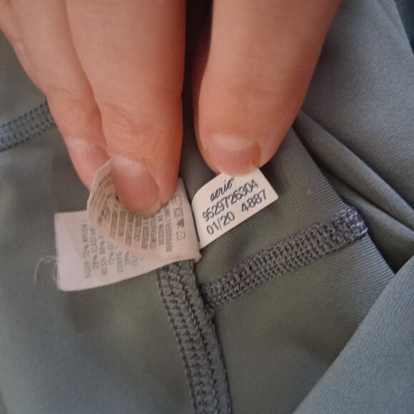 Aerie Women's Size Large Dark Sage Green Chill Play Move Mesh Biker Shorts - Picture 6 of 14